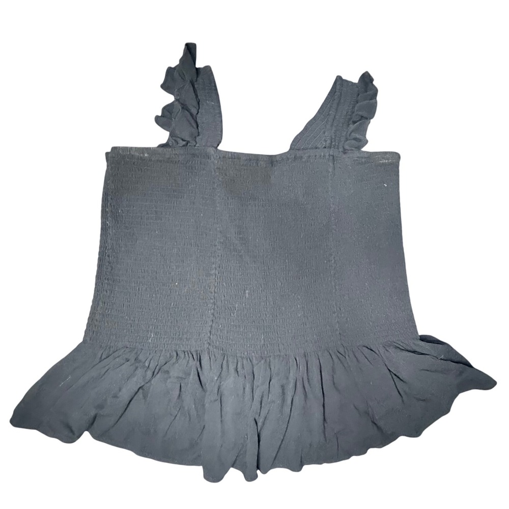 Torrid Plus Size Black Smocked Ruffle‎ Top Sleeveless